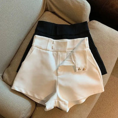 Women's High-Waisted A-Line Shorts – Slim Fit Casual Elegance