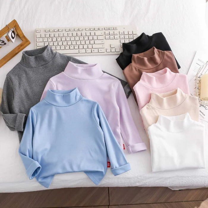Kids' Soft Mock Neck Long Sleeve Top, alternative view