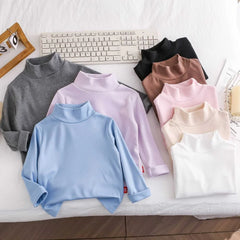 Kids' Soft Mock Neck Long Sleeve Top
