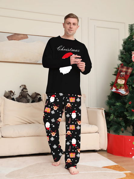 Festive Family Pyjamas - Santa & Reindeer Cotton Set