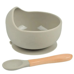 Silicone Suction Weaning Bowl and Spoon Set, 2 Piece