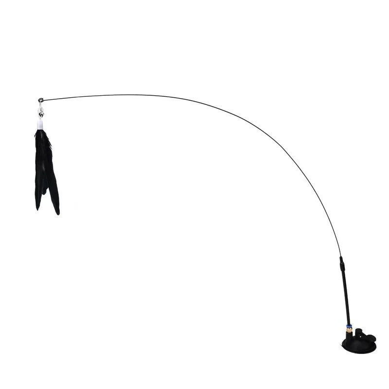 Feather Cat Wand with Suction Base