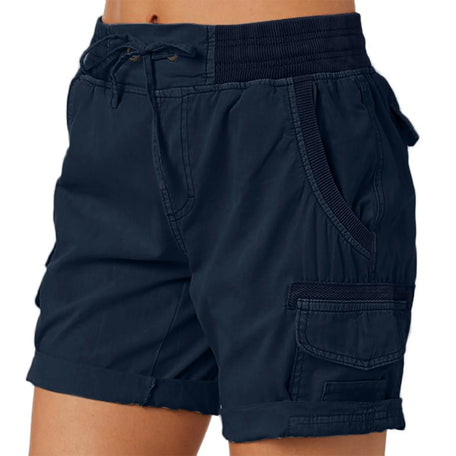 Women's Plus-Size Cargo Shorts – Loose-Fit Summer Hiking Shorts with Pockets