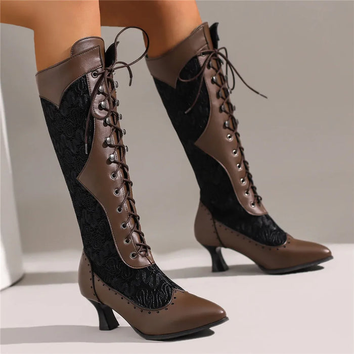 Victorian Elegance Lace-Up Boots, image 2