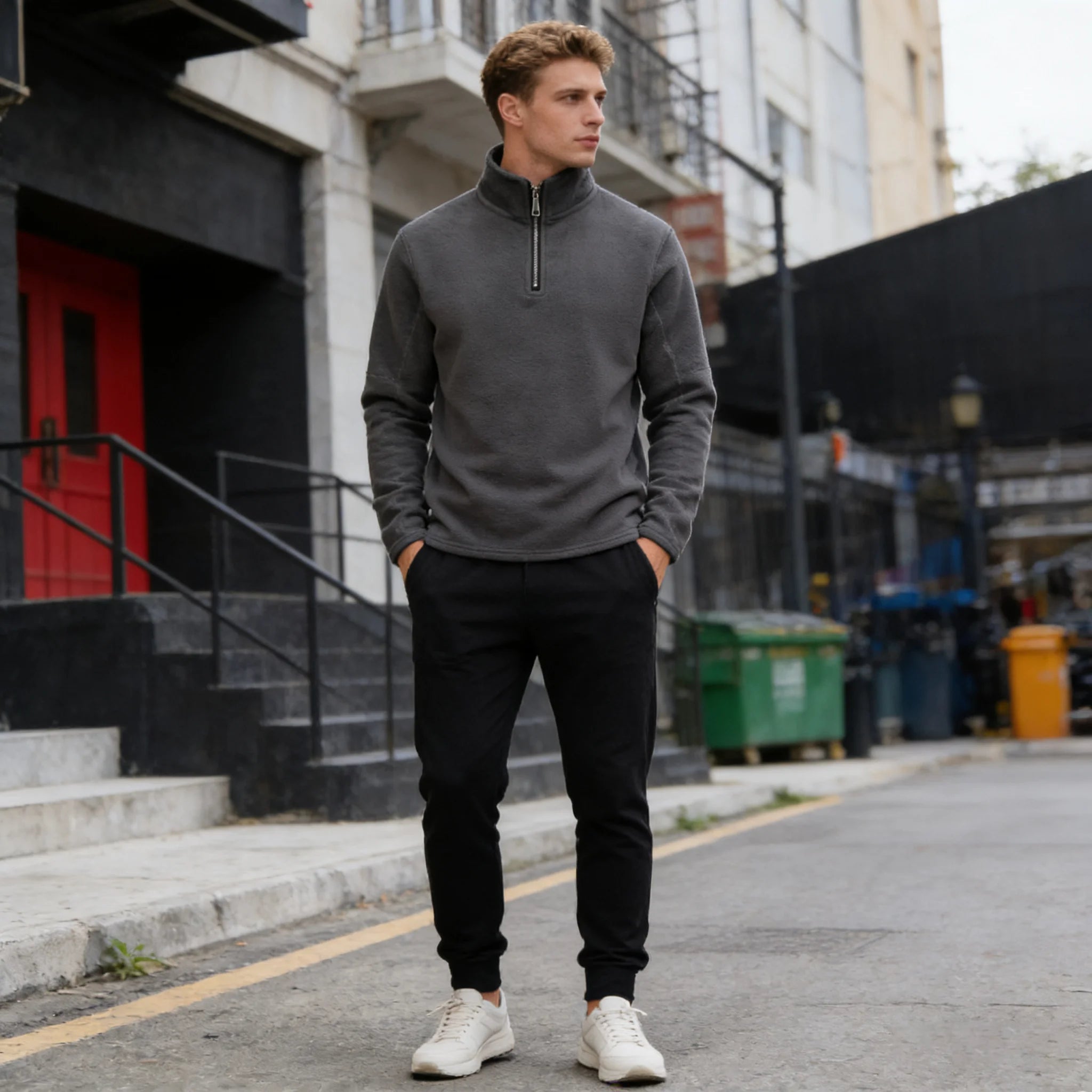 Men's Quarter-Zip Fleece Sweatshirt