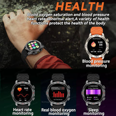 GUHUAVMI Outdoor Smartwatch with GPS & Bluetooth Calling