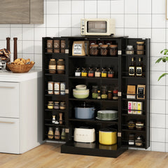 GOFLAME Buffet Sideboard – Pantry Cabinet with Adjustable Shelves & Safety Features