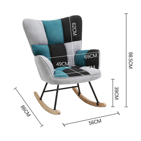 Modern Tufted Upholstered Rocking Chair – Stylish & Comfortable Lounge Seat