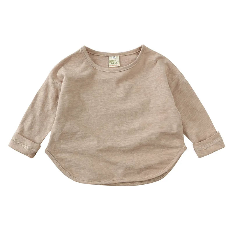 Kids' Cotton Long Sleeve Top, Relaxed Fit