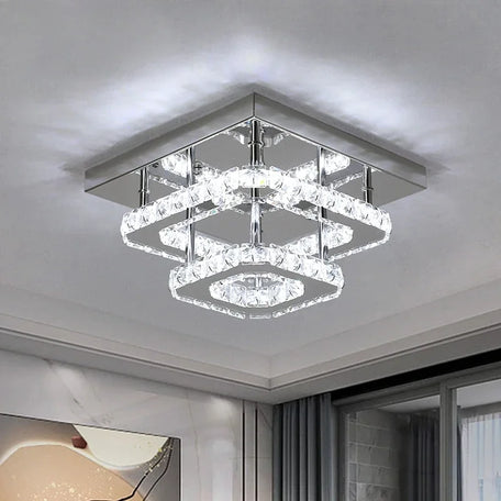 Modern Luxury Crystal Chandelier – LED Pendant Ceiling Light