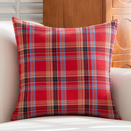 Tartan cushion cover, Red Tartan
