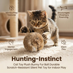 Faux Fur Pom Pom Cat Balls with Catnip