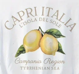 Capri Lemon Print Oversized T-Shirt – Retro Summer Women’s Top
