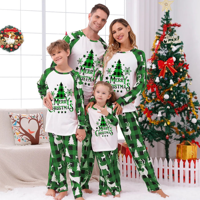 Red & Green Check Family Christmas Pyjamas, Matching Sets, image 2