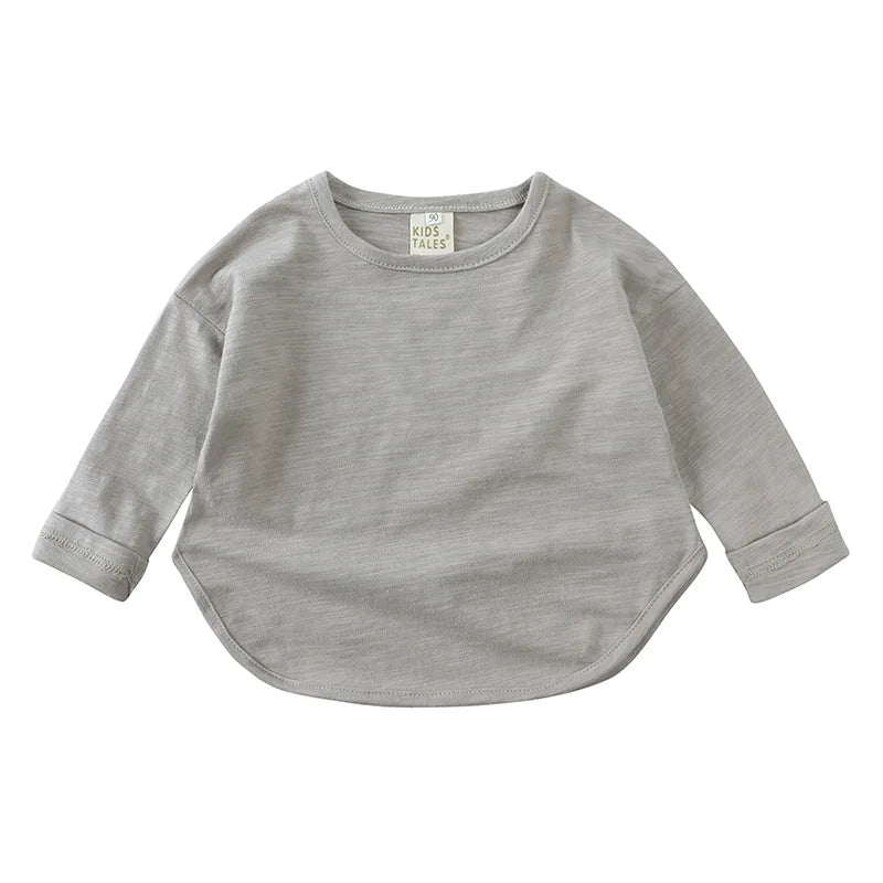 Kids' Cotton Long Sleeve Top, Relaxed Fit