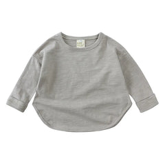 Kids' Cotton Long Sleeve Top, Relaxed Fit