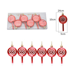 Red and White Candy Christmas Tree Decorations