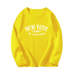 Girls' Paris Eiffel Tower Long-Sleeve Cotton T-Shirt