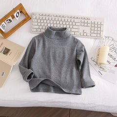 Kids' Soft Mock Neck Long Sleeve Top