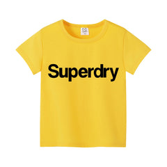 3D Letter Print Kids T-Shirt – Unisex Short Sleeve Cotton Tee