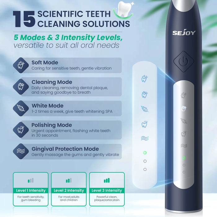 SonicSmile Electric Toothbrush in Black, White or Blue, image 2