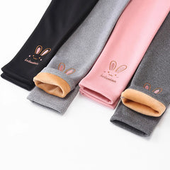 Girls' Fleece Lined Bunny Leggings
