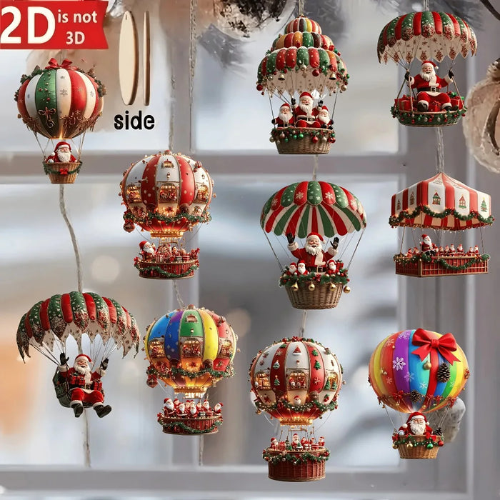 Wooden hot air balloon ornaments, photo 1