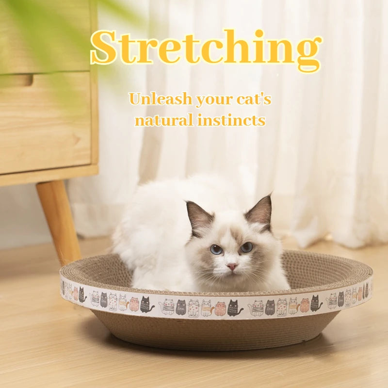 Corrugated Cardboard Cat Scratcher Bowl