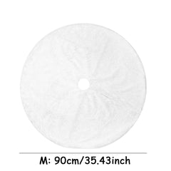 White Faux Fur Christmas Tree Skirt, 78, 90 or 122cm