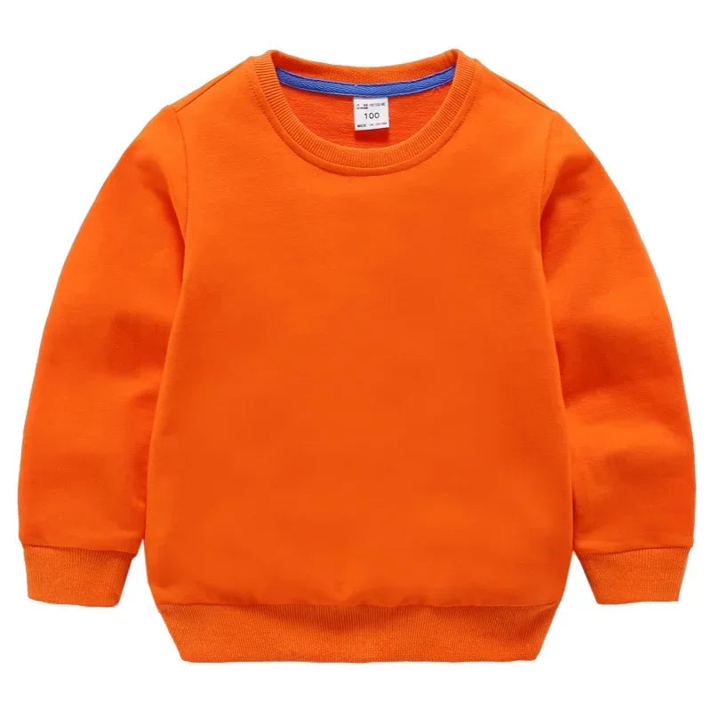 Kids' Cotton Crew Neck Sweatshirt, 10 Colours