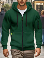 Zippered Warmth Men's Casual Hoodie Jacket
