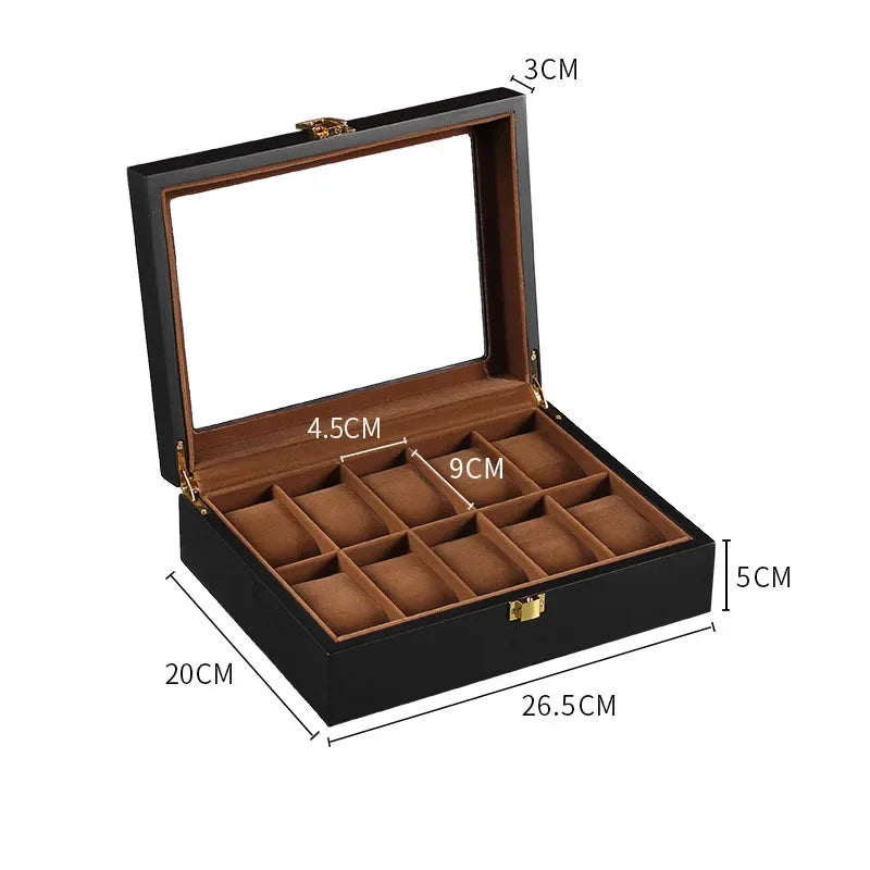 Wooden Watch Box, 1 to 12 Slots