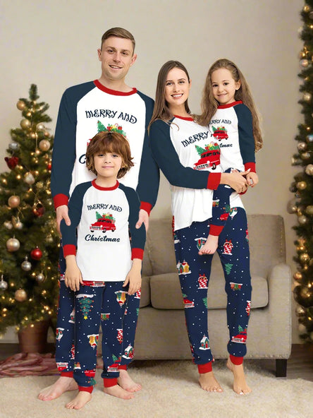 Festive Reindeer Family Pyjama Set for Christmas Joy