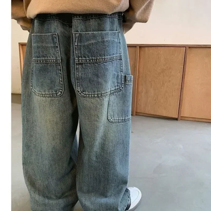 Kids' Wide Leg Jeans with Big Pockets