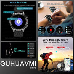 GUHUAVMI Outdoor Smartwatch with GPS & Bluetooth Calling