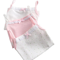 Girls' Cotton Vest Tops, Pack of 3