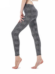 Women's High-Waisted Plaid Leggings – Push-Up Fitness & Casual Trousers