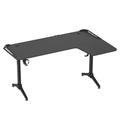 L-Shaped RGB Gaming Desk – Large Corner Computer Table with LED Lights