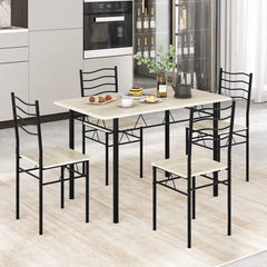GOFLAME 5-Piece Dining Table Set – Counter Height Table with 4 Chairs