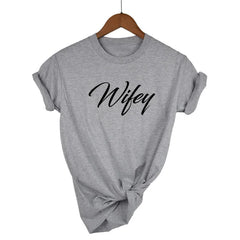Hubby & Wifey Matching T-Shirt – Funny Casual Cotton Tee for Women