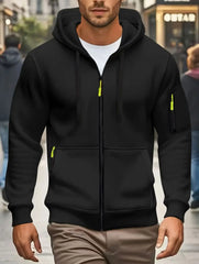 Zippered Warmth Men's Casual Hoodie Jacket