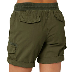 Women's Plus-Size Cargo Shorts – Loose-Fit Summer Hiking Shorts with Pockets
