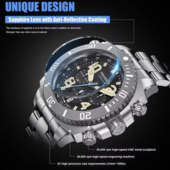 FeelNever Sport Diver Quartz Watch for Men