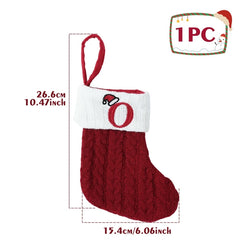 Mini Knitted Letter Stocking Decoration