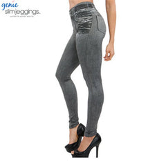 GenieFit Slim Stretch Jeans – Mid-Waist Pencil Leggings