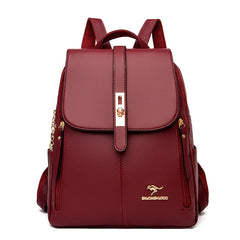 Luxury PU Leather Women's Backpack – Vintage Casual Daypack