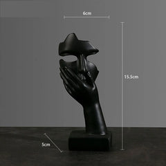 Abstract Mask Resin Statue – Modern Home & Office Decor