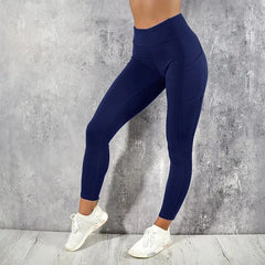 Women's High-Waisted Butt-Lifting Leggings – Stretchy Yoga & Gym Workout Tights with Pockets