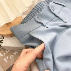 Women's High-Waisted Harem Trousers – Smart Casual Office Suit Pants