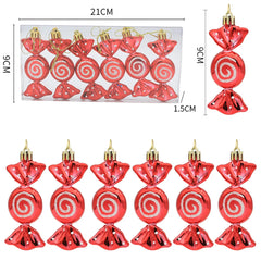 Red and White Candy Christmas Tree Decorations